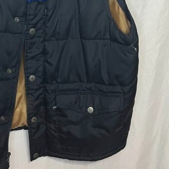Old Navy Blue Black Colorblock Puffer Vest XL - Picture 3 of 11